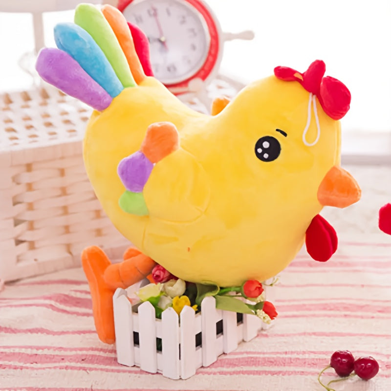 2pcs Colorful Chicken Plush Dolls - Perfect Gifts for Holidays & Birthdays!