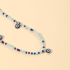 Bohemian Demon Eye Metal Beads Anklets