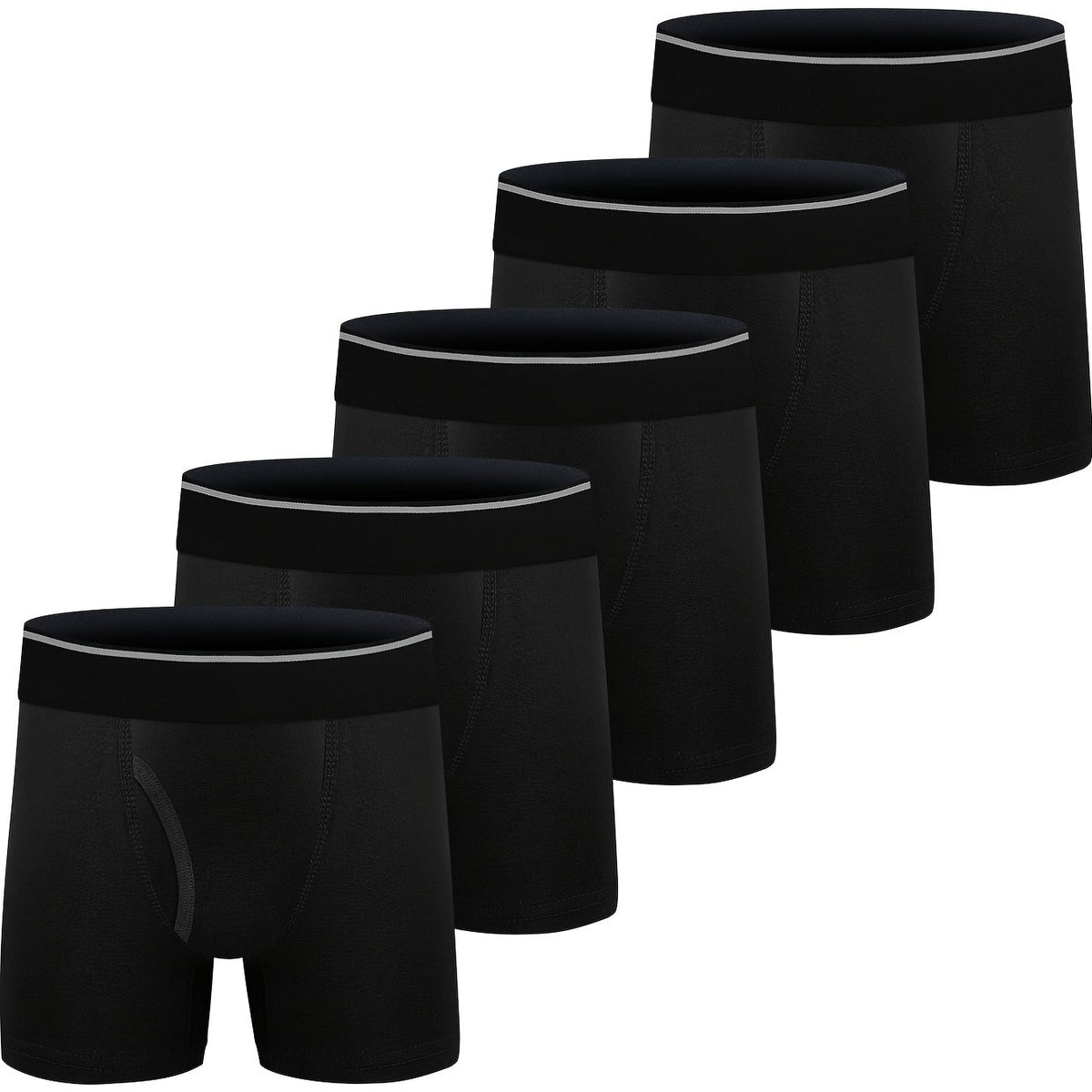 5pcs Boys Boxer Briefs Soft Cotton Underwear Breathable Sport