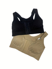 2pcs Front Buckle Sports Bras for Women