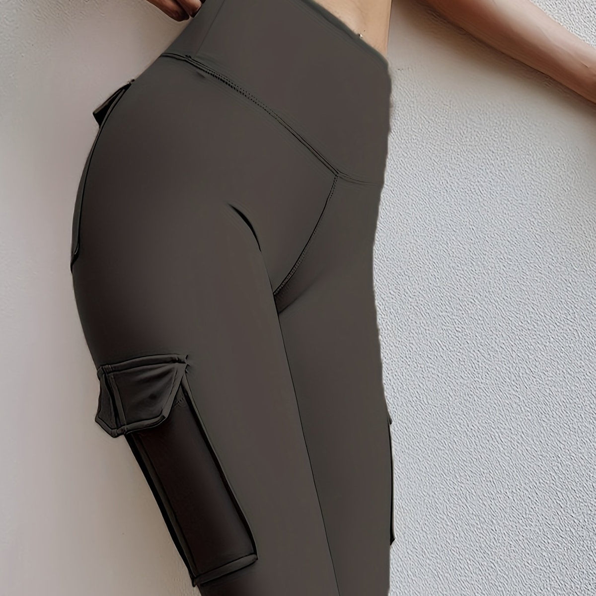 Slim Fit Yoga Workout Pants With Pockets High Stretch Fitness Running