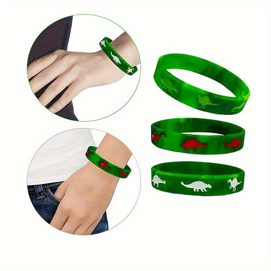 Jurassic Dinosaur Silicone Bracelet for Dino Theme Parties