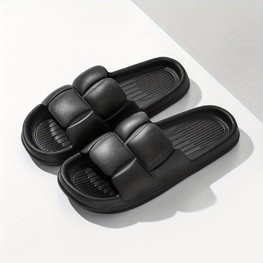 Men's Open Toe Slippers Anti skid Slip On Slides For Indoor Outdoor Shower