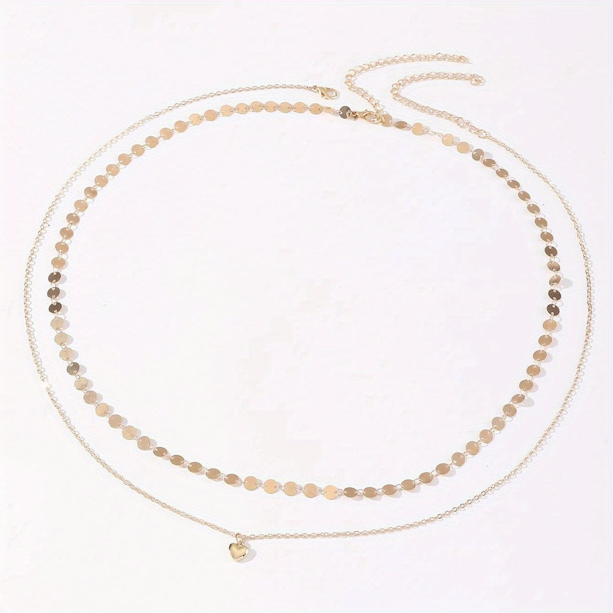 Boho Metal Sequin Waist Chain Double Layer Belly Chain