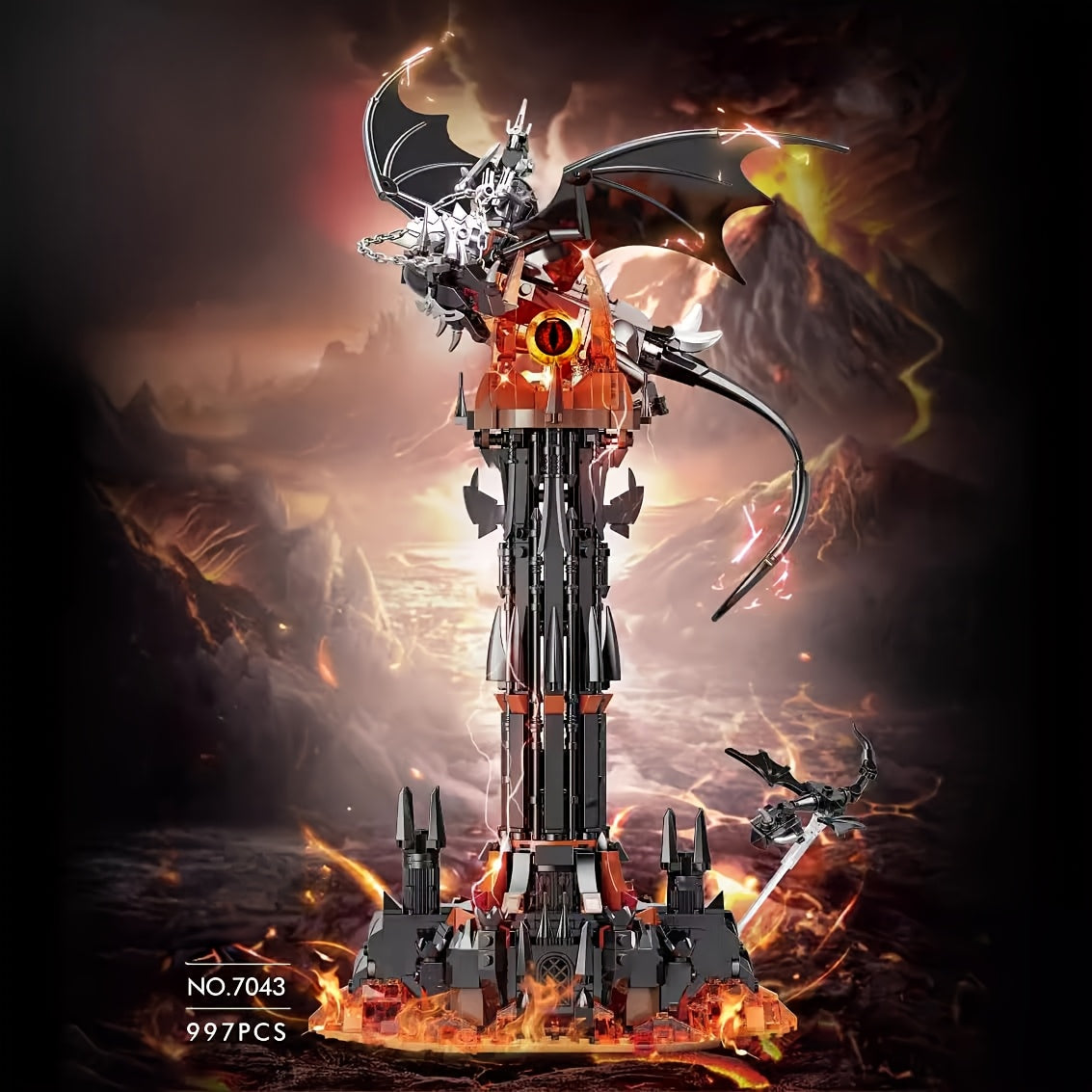 Dark Tower Building Set with Magic Ring and Beast Architecture