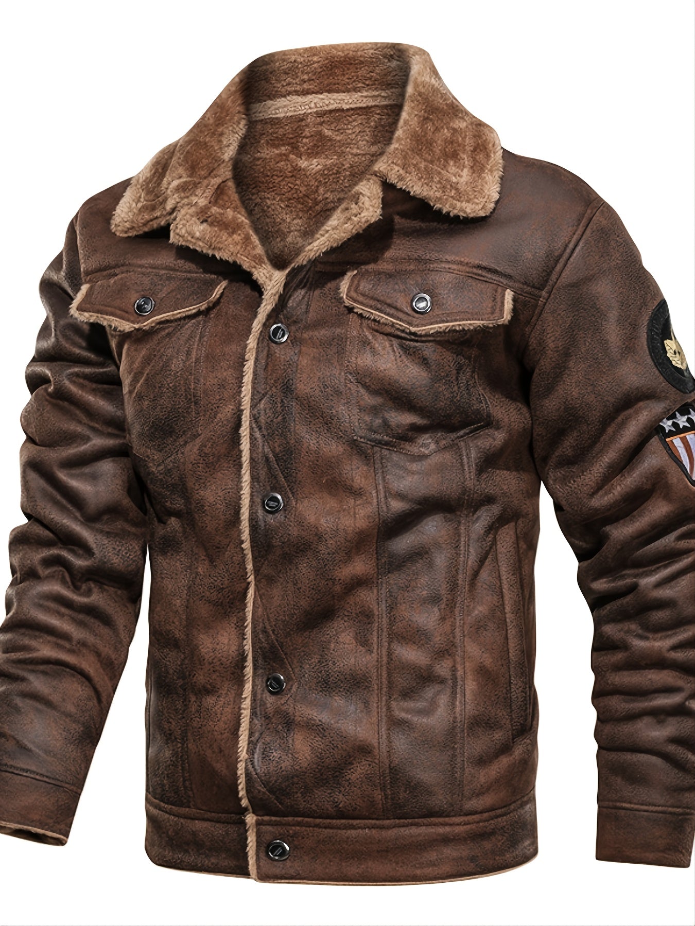Men's Fur Integrated Thermal Jacket For Winter