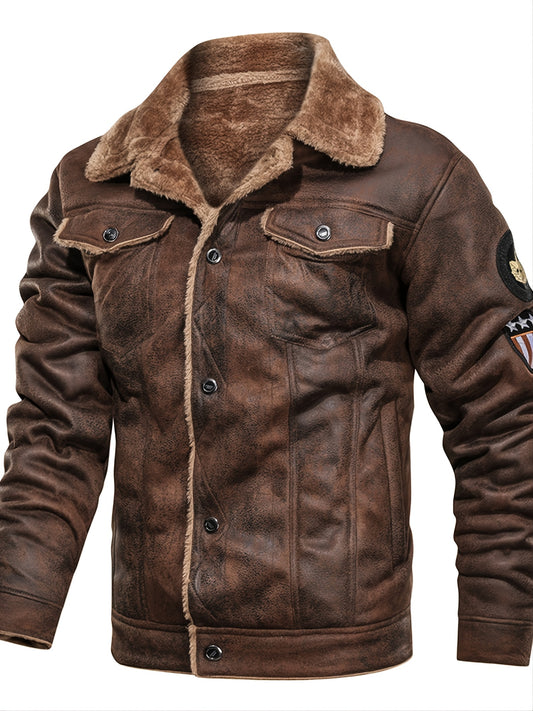 Men's Fur Integrated Thermal Jacket For Winter