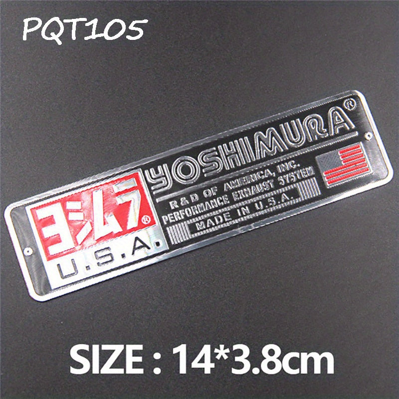 Aluminum Motorcycle Exhaust Pipe Decals, Heat Resistant & Stylish
