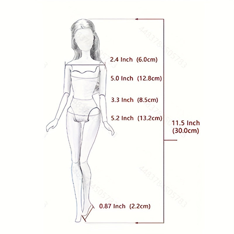 30-Piece Doll Outfit Set for 11.5" Dolls