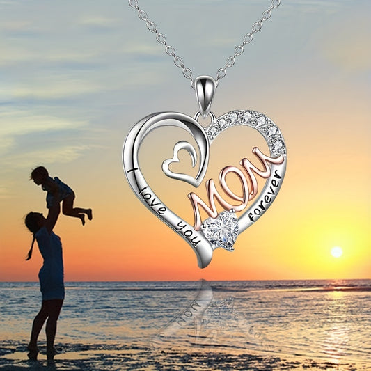 Heart Shape Mom Double Love Necklaces Men Jewelry