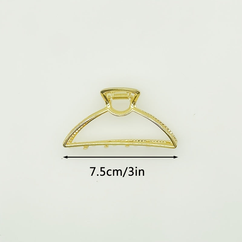 Large Metal Hair Claw Hollow Non Slip Hair Catch Barrette Jaw Clamp