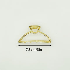 Large Metal Hair Claw Hollow Non Slip Hair Catch Barrette Jaw Clamp
