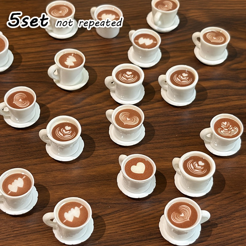 Colorful Resin Coffee Cup Set for Dollhouses
