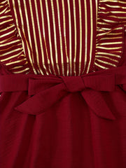Vintage Butterfly Sleeve Fit And Flare Dress For Party