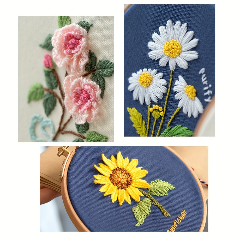 DIY Embroidery Kit: Small Flower Embroidery Balls for Beginners