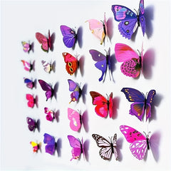 12pcs 3D Butterfly Wall Stickers Self Adhesive Room Decor