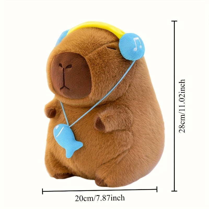 Capybara Chef Plush Stuffed Animal with Expressive Eyes