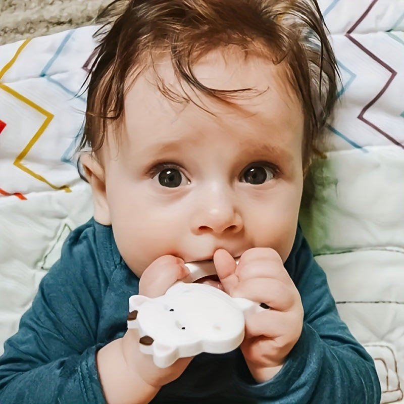 Silicone Baby Teether Toy Baby Cow Chew Teething Relief Toy For Sucking Needs