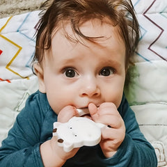 Silicone Baby Teether Toy Baby Cow Chew Teething Relief Toy For Sucking Needs