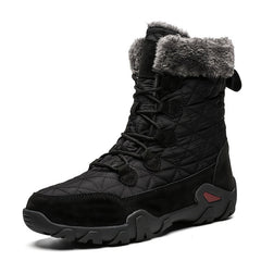 Men's Snow Boots Waterproof High Top Lace Up Hiking Shoes