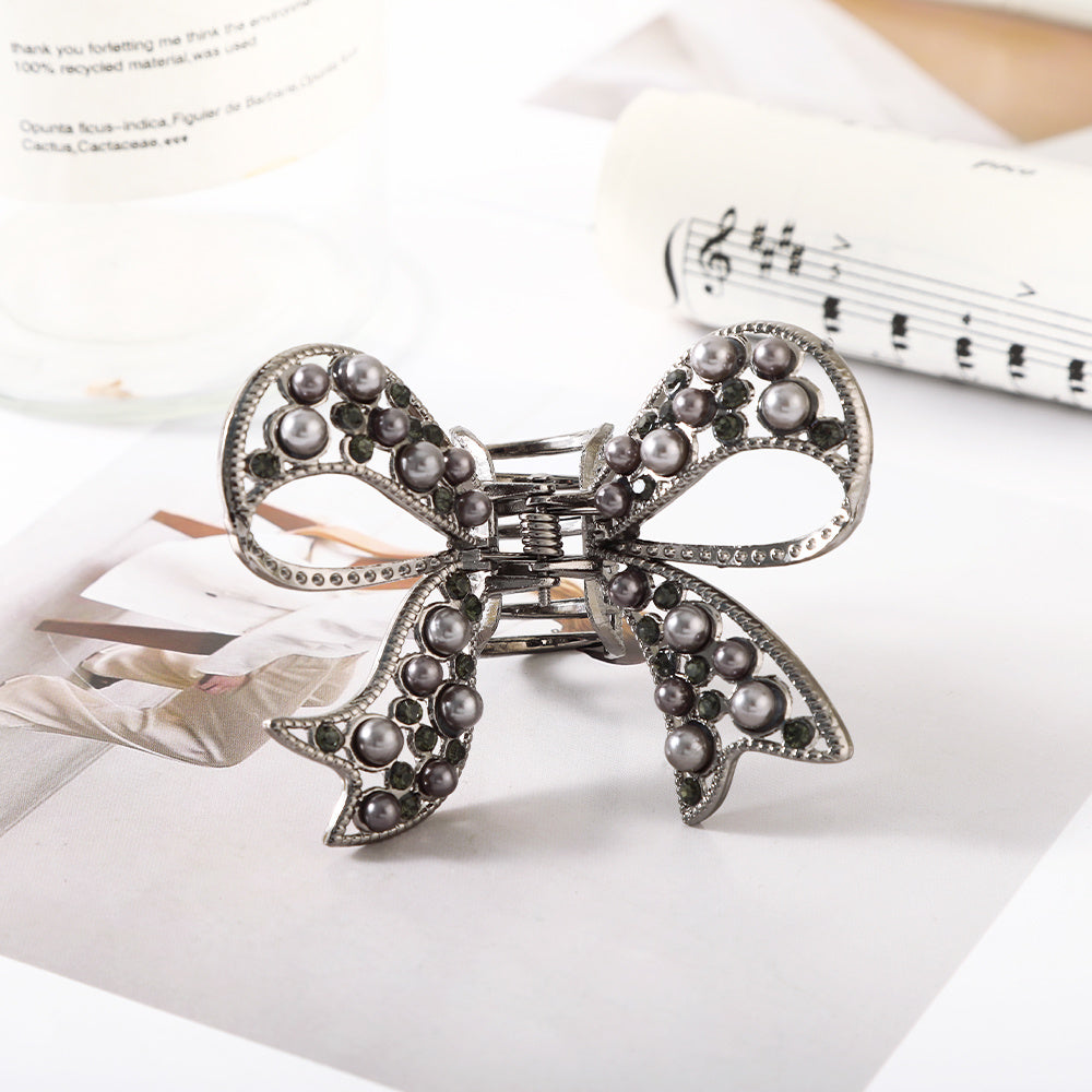 Rhinestone Hairpin Bow Headdress Pearl Hair Clips Butterfly Hair Accessories
