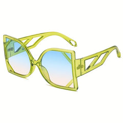 Y2K Oversized Hollow Sunglasses Gradient UV400
