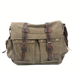 Vintage Canvas Messenger Bag Large Capacity Shoulder Bag
