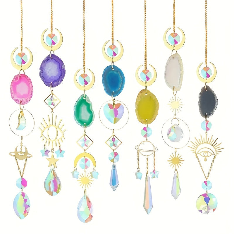 Crystal Sun Catcher Wind Chime Eye Decor Pendant Wedding Home Car Hanging