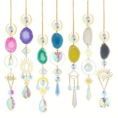 Crystal Sun Catcher Wind Chime Eye Decor Pendant Wedding Home Car Hanging