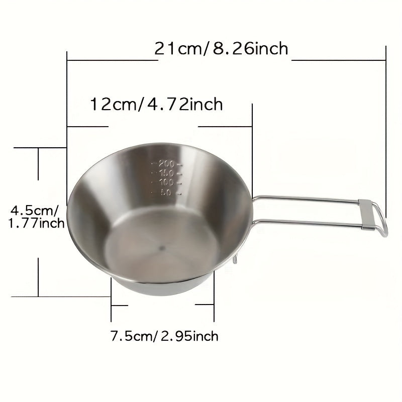 3pcs Stainless Steel Outdoor Bowl Camping Folding Bowl Portable Tableware