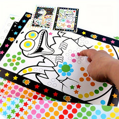 24pcs Fun Puzzle Dot Stickers Set for Children's Art & Craft Kit