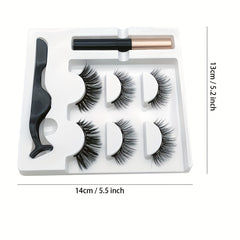 Magnetic Eyelashes Mink Eyelash Magnetic Eyeliner Beauty Makeup Set