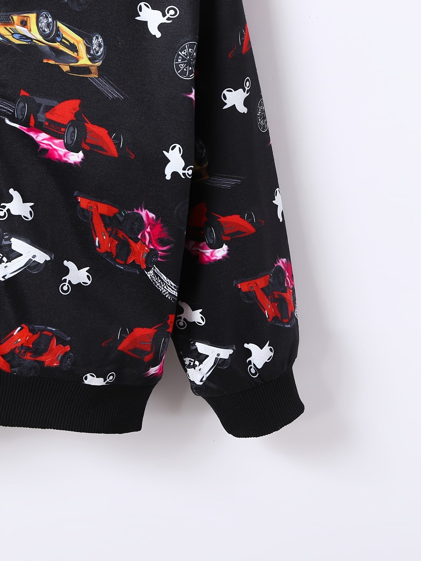 Boy's Anime Vehicle 2pcs Jacket and Sweatpants Set for Spring Fall