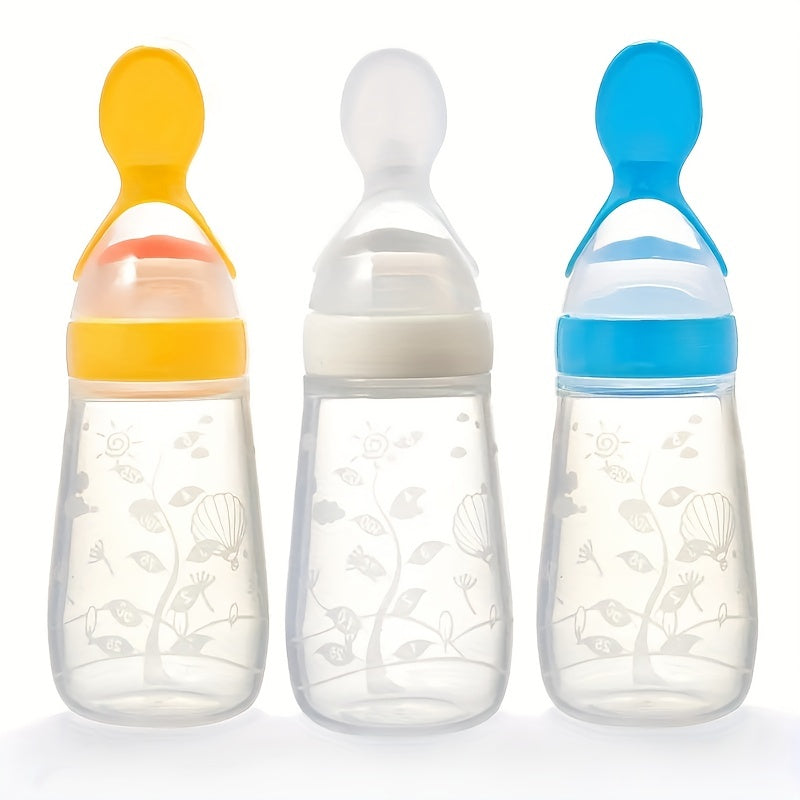 Silicone Baby Food Feeder Spoon 125ml with Soft Head Spoon Feeding