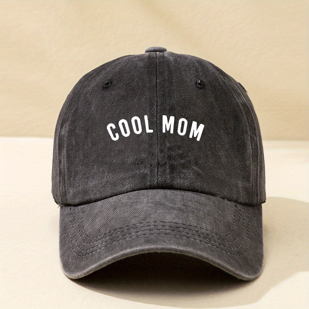 MOM Vintage Dad Hat Baseball Cap Distressed Washed Casual Sun Hat
