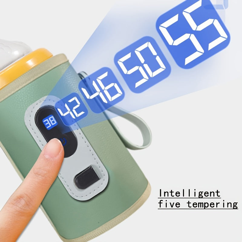 Portable USB Baby Bottle Warmer with Temperature Adjustment