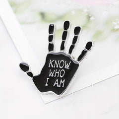 Men's Retro English Lettering Brooch Pin All match Clothing Accessories