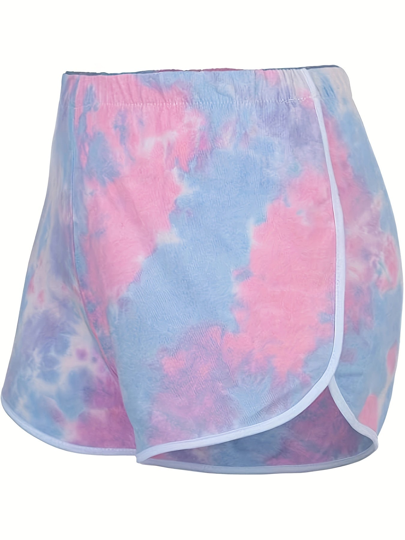 Women's Plus Tie Dye High Rise Sporty Shorts