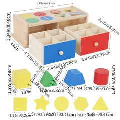 Geometric Shape Coin Box Fine Motor Skills Training Toy