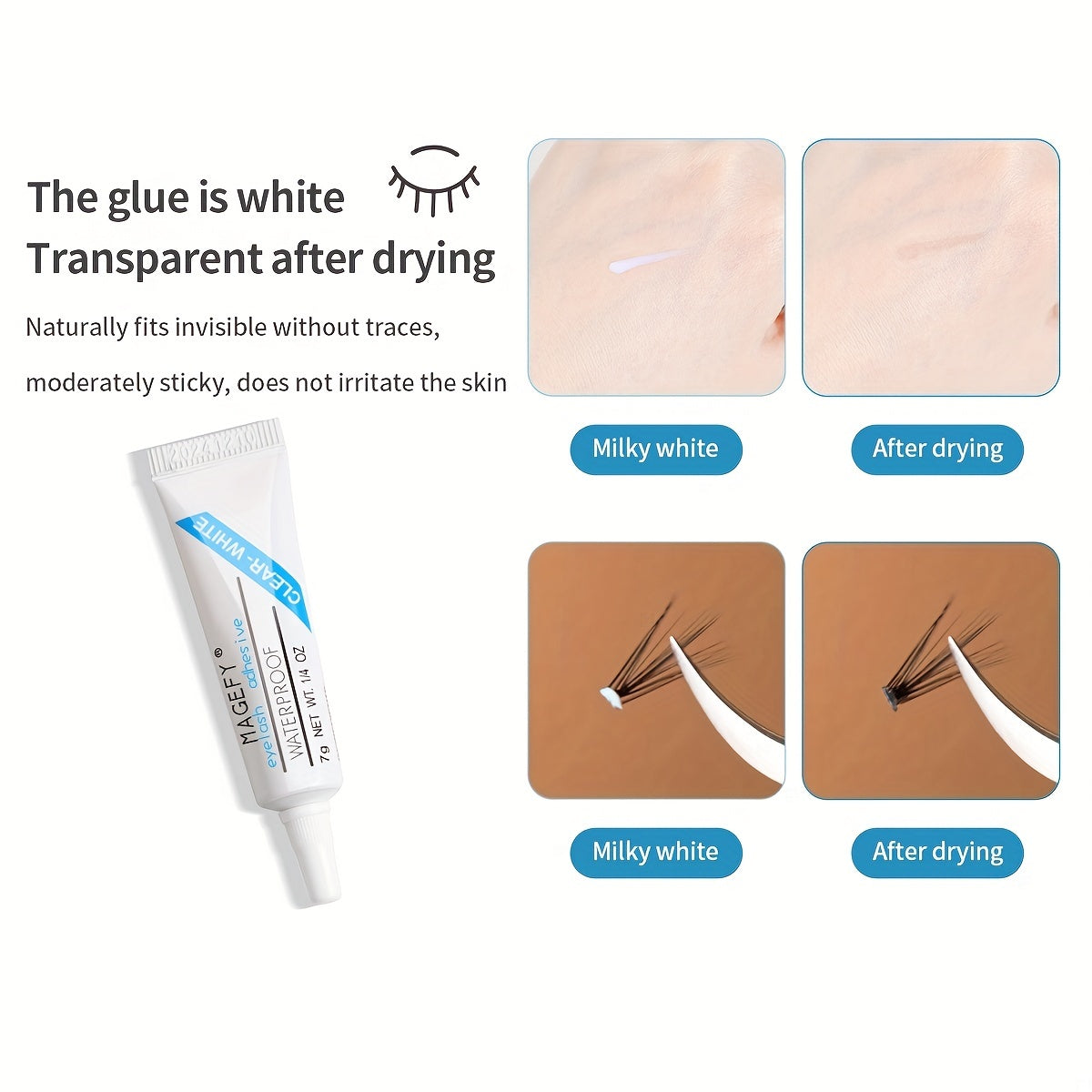 220pcs Fishtail Eyelash Extension Tool Set C Curl 9-13mm Mixed Package