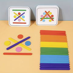 Rainbow Stick Education Puzzle Toy Addition Subtraction Training Set