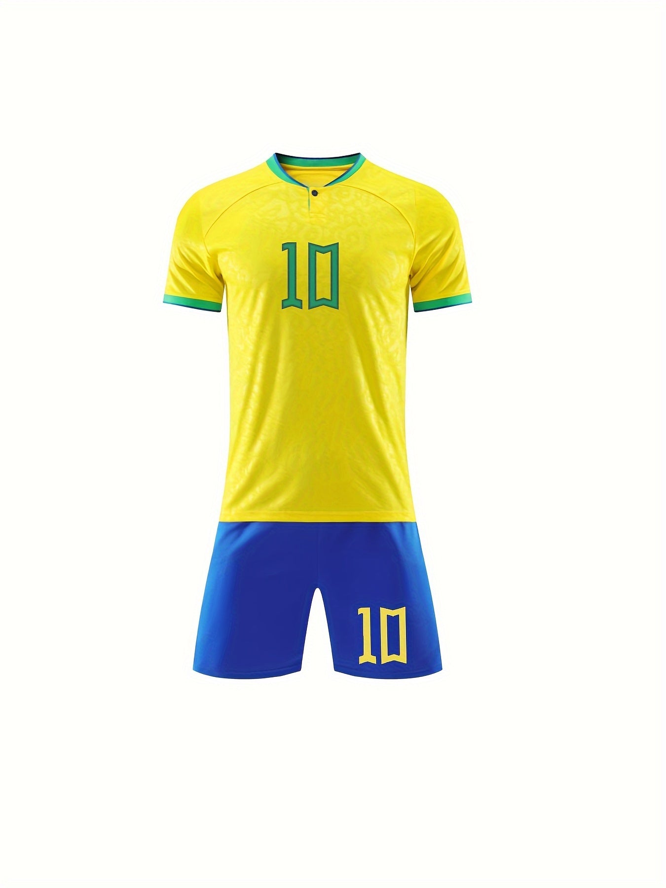 2pcs Boys Breathable Sports Football Training Outfit Quick Drying Summer Set