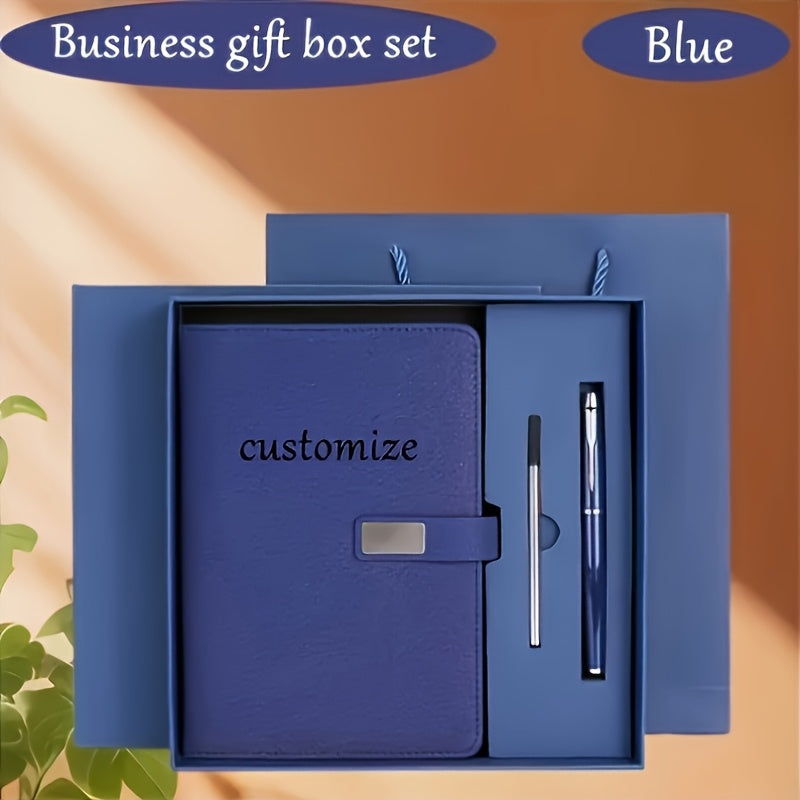 Customizable A5 Notebook Set Red Business Stationery Box