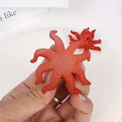 Realistic Octopus Model Keychain with Suction Cups for Fish Tank Decor