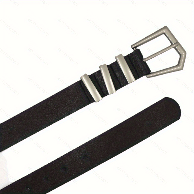 Fashionable Wind Trapezoidal Metal Waistband with Pin Buckle