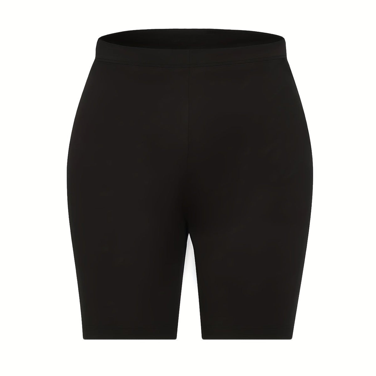  Casual Shorts Women's Plus Solid Elastic Waist High Stretch