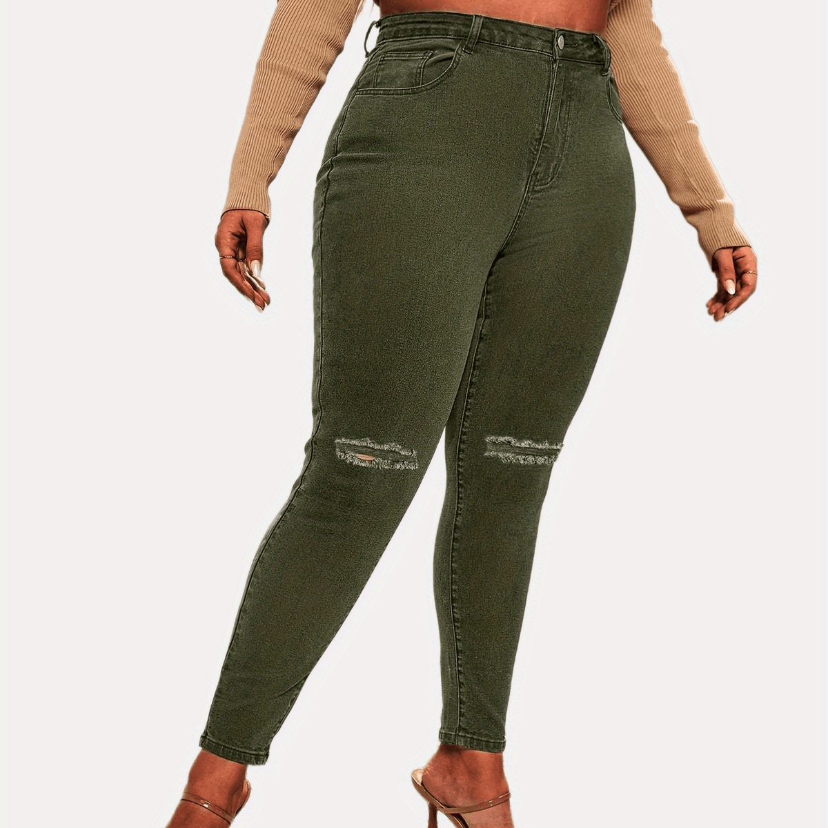  Ripped High Rise Skinny Jeans