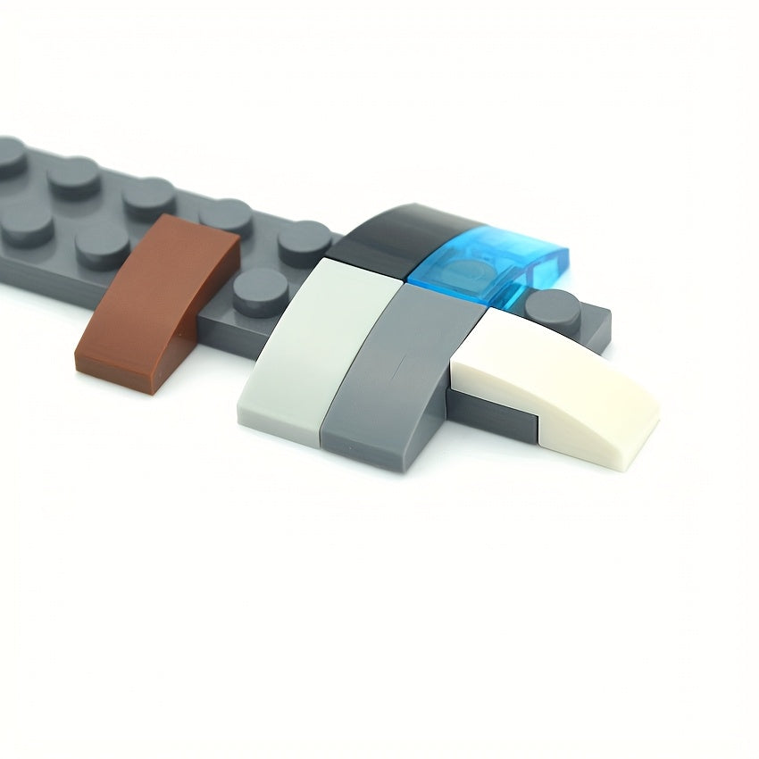 150pcs Slanted Curved 2X1 Building Blocks Slope MOC Accessories Toy Block Set