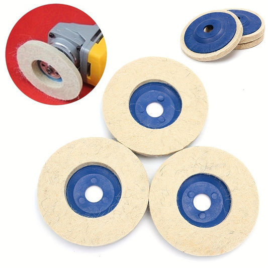 3pc 100mm Wool Buffing Wheel Set