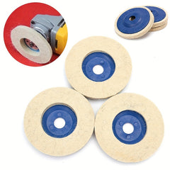 3pc 100mm Wool Buffing Wheel Set